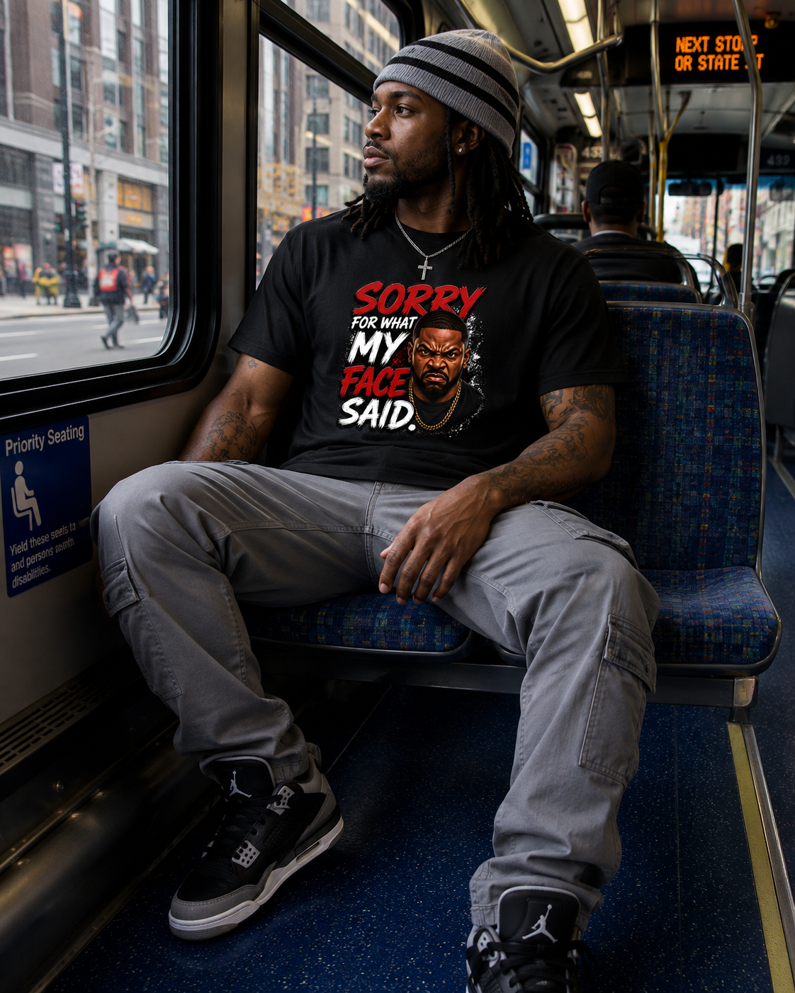 Sorry For What My Face Said | Funny Graphic T-Shirt