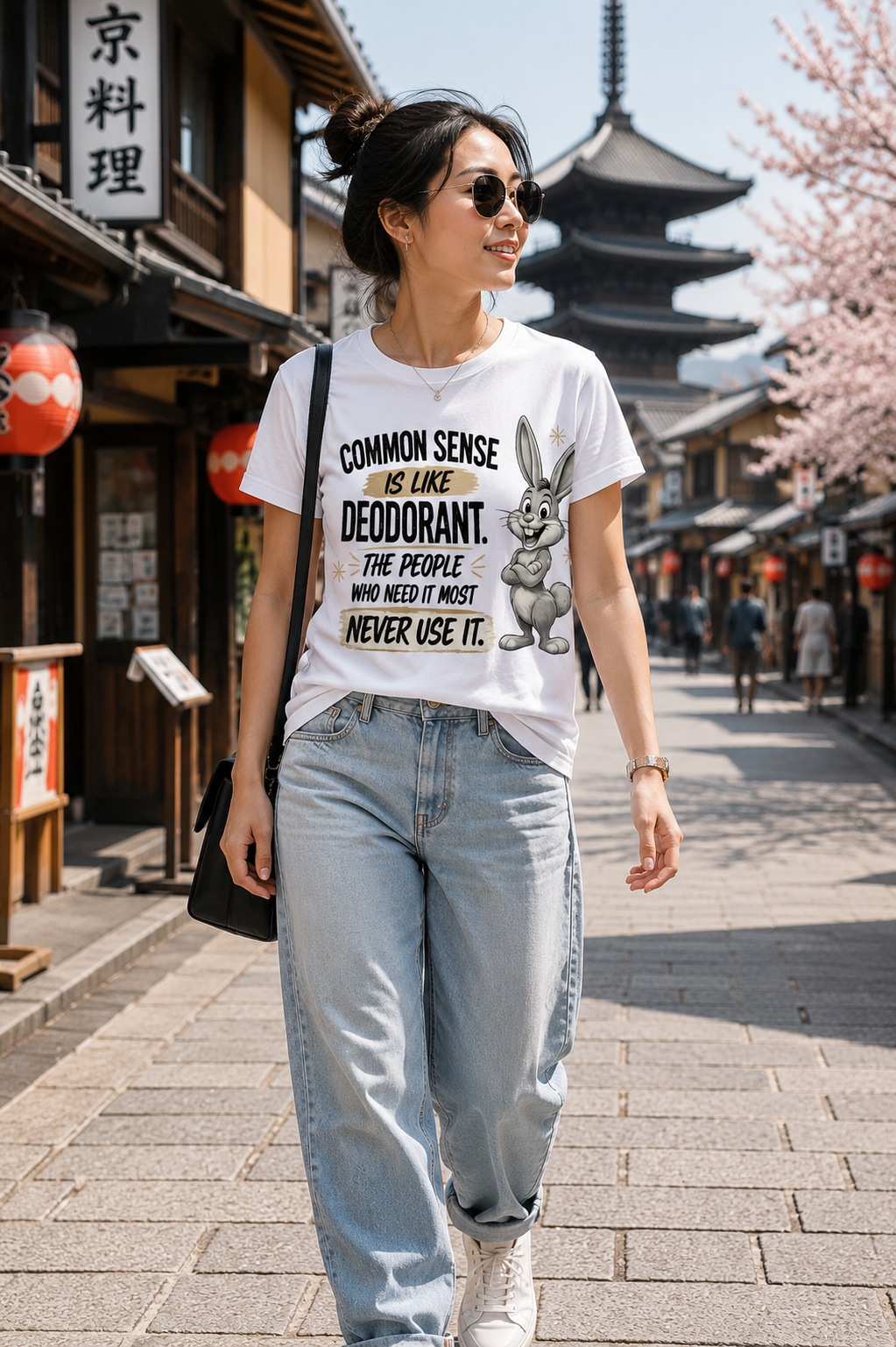 Common Sense Is Like Deodorant – Premium Unisex T-Shirt