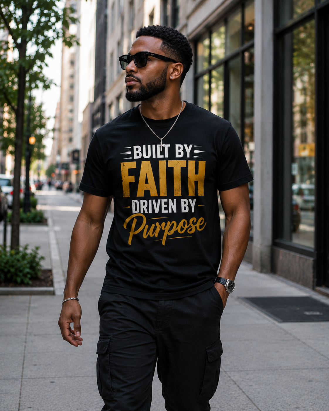 Built By Faith – Premium Unisex T-Shirt