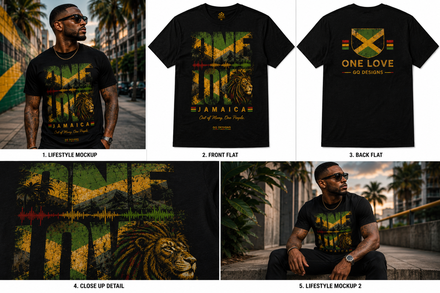 ONE LOVE Jamaica – Premium Unisex T-Shirt