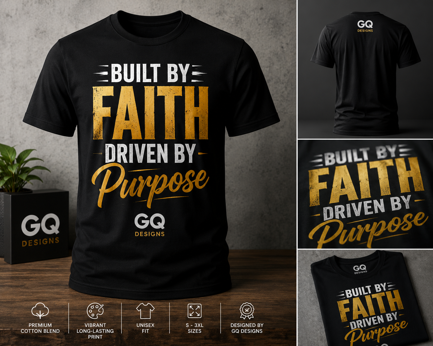 Built By Faith – Premium Unisex T-Shirt