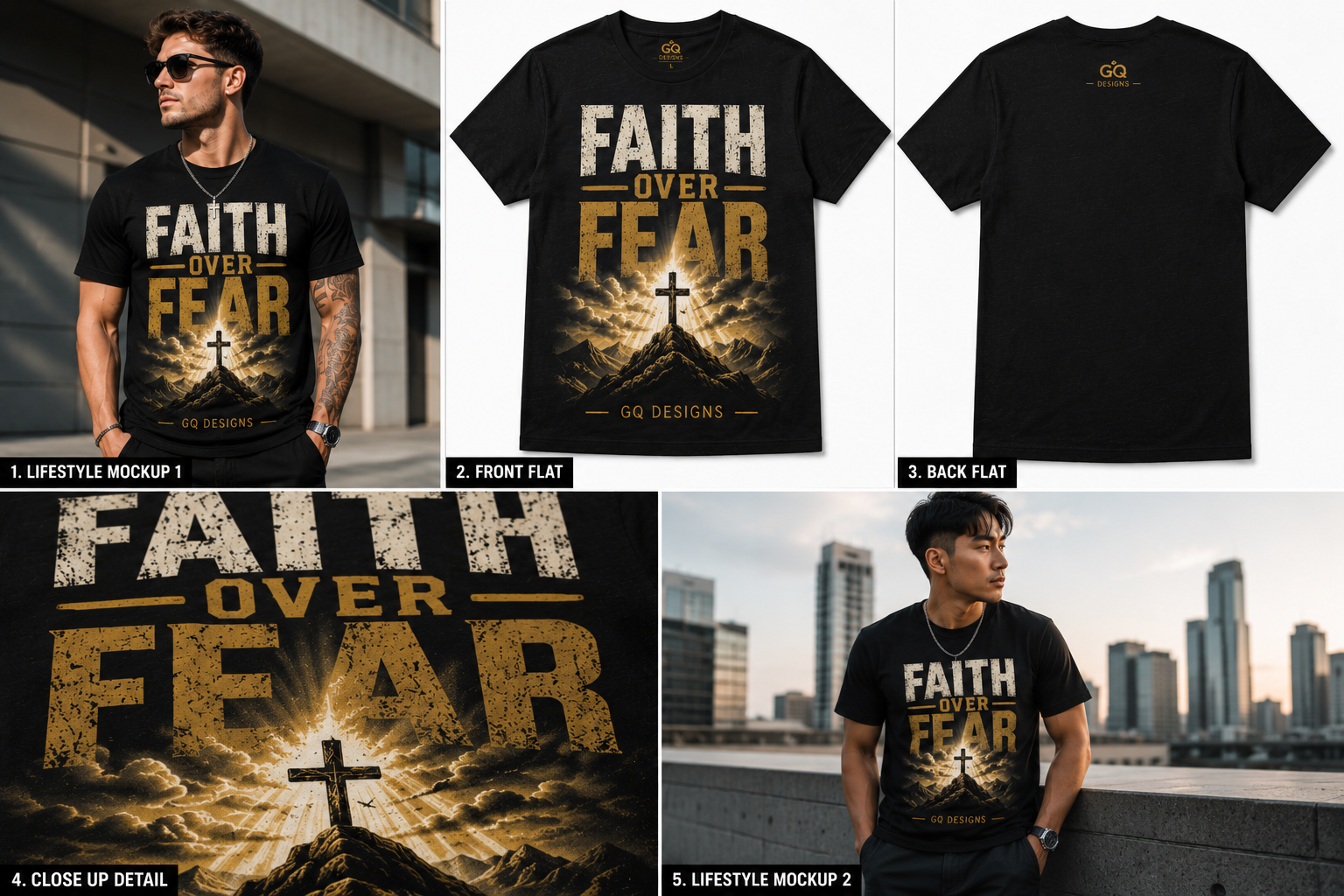 FAITH OVER FEAR – Premium Unisex T-Shirt