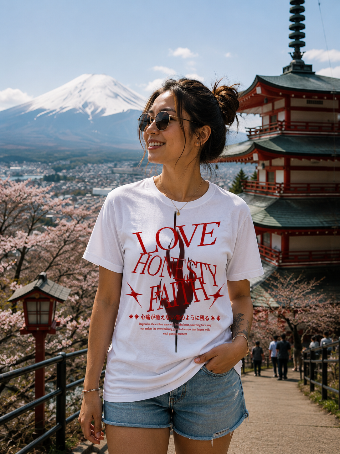 Love, Honesty & Faith – Premium Graphic T-Shirt