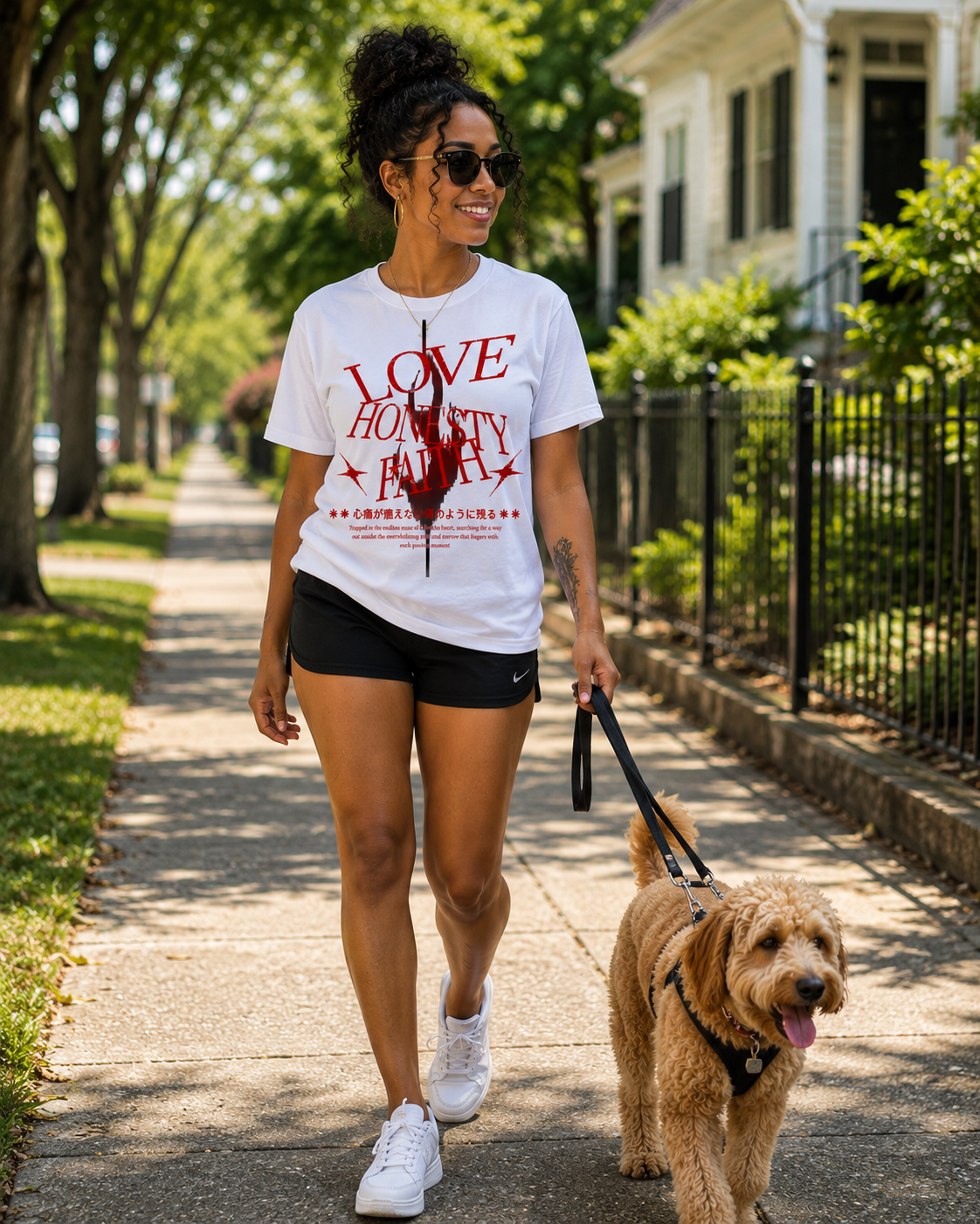 Love, Honesty & Faith – Premium Graphic T-Shirt