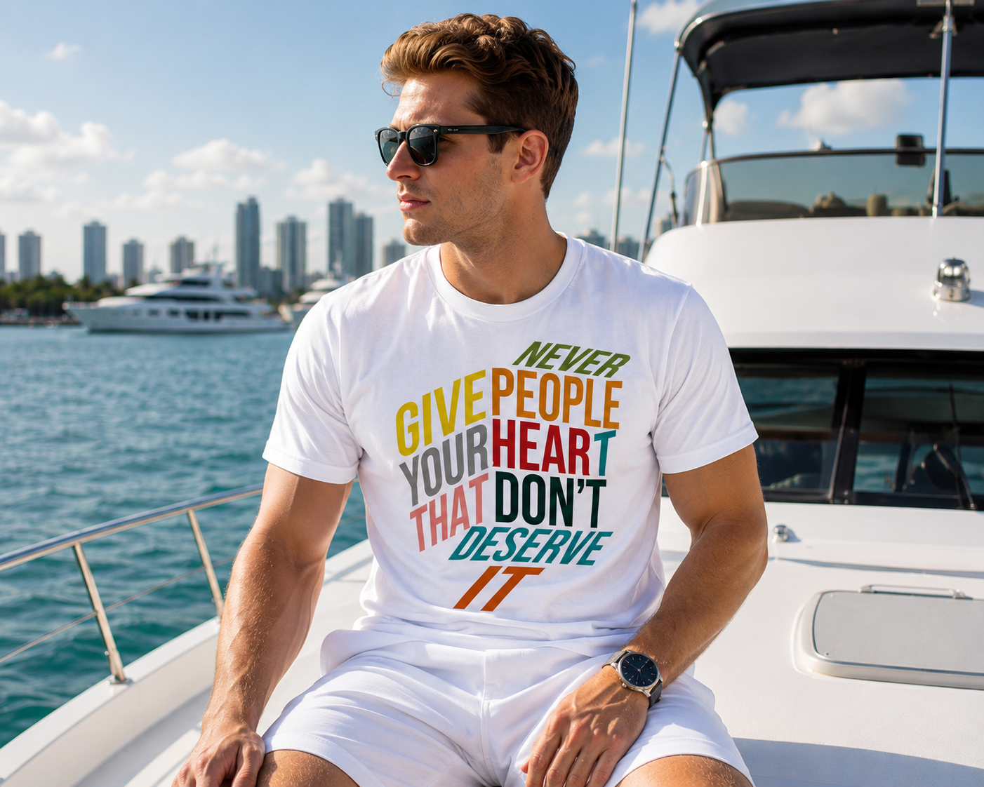 Never Give People Your Heart That Don't Deserve It | Inspirational Unisex Graphic T-Shirt