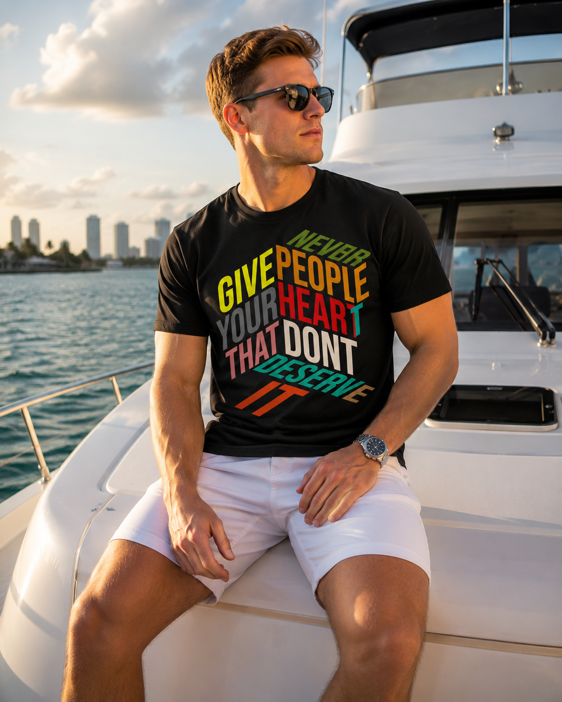 Never Give People Your Heart That Don't Deserve It | Inspirational Unisex Graphic T-Shirt