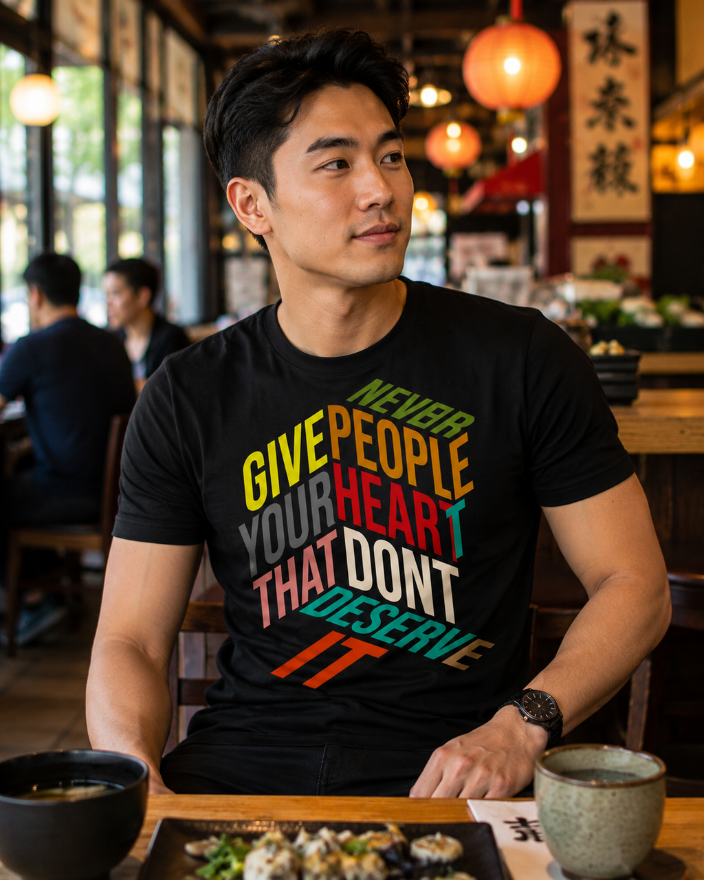 Never Give People Your Heart That Don't Deserve It | Inspirational Unisex Graphic T-Shirt